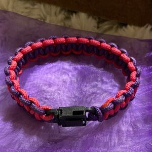 Pink and Purple Paracord Bracelet 8”